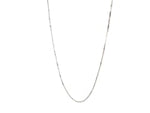 14k White Gold Adjustable Box Chain (0.60 mm)