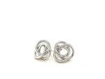 Polished Open Love Knot Earrings in Sterling Silver