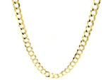 14k Yellow Gold Solid Curb Chain (5.70 mm)