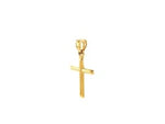 14k Yellow Gold High Polish Cross Pendant