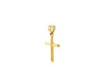 14k Yellow Gold High Polish Cross Pendant