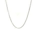 14k White Gold Diamond Cut Cable Link Chain 1.5mm