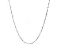 14k White Gold Diamond Cut Cable Link Chain 1.5mm