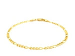 10k Yellow Gold Link Figaro Bracelet (2.60 mm)