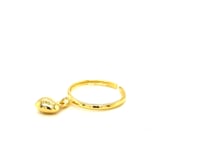 14k Yellow Gold Cuff Puffed Heart Toe Ring