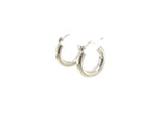 10k White Gold Polished Hoop Earrings (3x15mm)