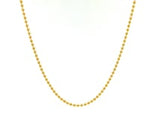 18k Yellow Gold Bead Chain 1.5mm