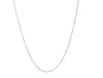 14k White Gold Round Cable Link Chain (1.20 mm)