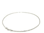 10k White Gold Sparkle Anklet 1.5mm