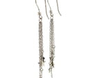 Sterling Silver Tassel Earrings with Polished Stars