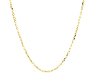 14k Yellow Gold Diamond Cut Cable Link Chain 1.4mm