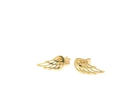 14k Yellow Gold Polished Wing Post Earrings