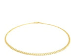 2.5mm 14k Yellow Gold Curb Link Anklet