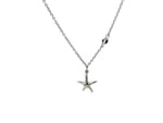 Sterling Silver Anklet with Starfish Charm and Cubic Zirconia