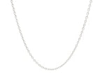 18k White Gold Round Cable Chain (1.50 mm)