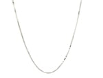 14k White Gold Classic Box Chain (0.75 mm)