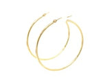 10k Yellow Gold Polished Hoop Earrings (1.5x40mm)