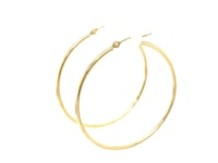 10k Yellow Gold Polished Hoop Earrings (1.5x40mm)