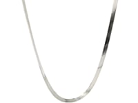 Sterling Silver Rhodium Plated Herringbone Chain 3.3mm