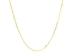 14k Yellow Gold Diamond Cut Cable Link Chain 1.1mm