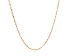 14k Rose Gold Solid Diamond Cut Rope Chain (1.6 mm)