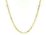 14k Yellow Gold Diamond Cut Cable Link Chain (2.20 mm)