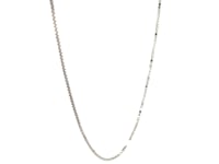 10k White Gold Classic Box Chain 0.8mm