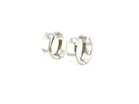 14k White Gold Snuggable Hoop Earrings