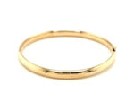 14k Yellow Gold Dome Design Polished Childrens Bangle (5.50 mm)