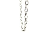 4.6mm 14k White Gold Oval Rolo Chain