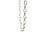 14k White Gold Oval Rolo Chain (4.6 mm)