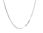 10k White Gold Adjustable Box Chain (0.85 mm)