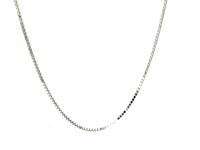 10k White Gold Adjustable Box Chain 0.85mm