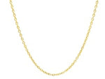 14k Yellow Gold Round Cable Link Chain 1.5mm