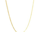 14k Yellow Gold Round Cable Link Chain (1.10 mm)