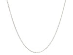 14k White Gold Oval Cable Link Chain 0.7mm