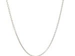 14k White Gold Round Cable Link Chain (1.30 mm)