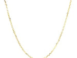 14k Yellow Gold Faceted Cable Link Chain 1.3mm