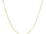 14k Yellow Gold Faceted Cable Link Chain (1.2 mm)