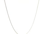 14k White Gold Oval Cable Link Chain (0.85 mm)