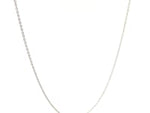 14k White Gold Oval Cable Link Chain 0.6mm