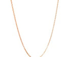 14k Pink Gold Oval Cable Link Chain 0.7mm