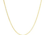 14k Yellow Gold Round Cable Link Chain (1.30 mm)