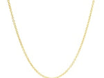 14k Yellow Gold Round Cable Link Chain (1.30 mm)