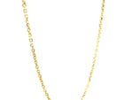 18k Yellow Gold Diamond Cut Cable Link Chain (1.50 mm)
