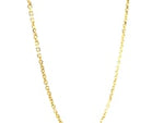 18k Yellow Gold Diamond Cut Cable Link Chain (1.40 mm)