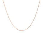 14k Pink Gold Diamond Cut Cable Link Chain 0.8mm