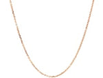 18k Rose Gold Diamond Cut Cable Link Chain (1.10 mm)