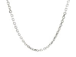 2.3mm 14k White Gold Diamond Cut Cable Link Chain