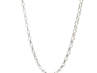 3.2mm 14k White Gold Oval Rolo Chain